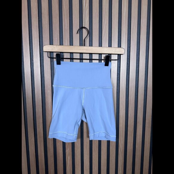 Lululemon Tight Shorts 2 / XS Womens Blue Wunder Train High Rise 6" Inseam - Picture 1 of 9